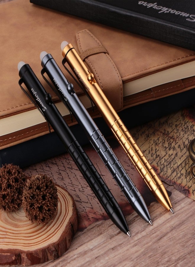 SMOOTHERPRO Bolt Action Pen, Aluminum Erasable Ballpiont Pen Compatible with Pilot FriXion Refill, EDC Pen for Writing, Back to School, Grey (SAF151GR) - Image 5