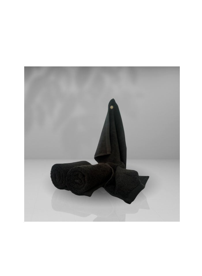 HAMMAM Towel 100% Cotton From Hammam Home 30*50 Color Black 