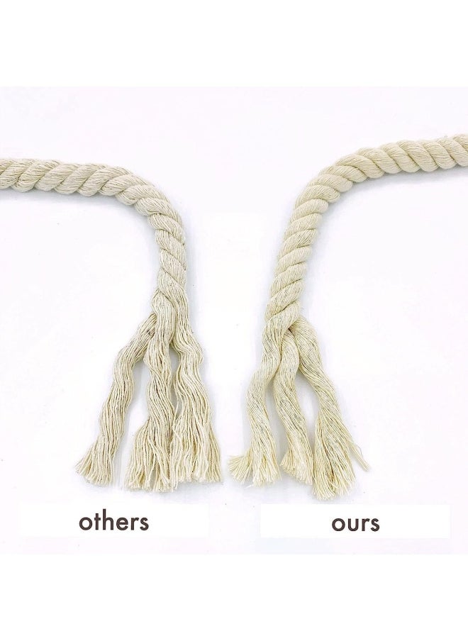 Premify 10Mm White Cotton Cord Craft Macrame Rope, Natural Durable Long Cotton Rope Handmade Art Material For Craft Wall, Hanging Plants, Drawstrings, Gardening, Home Decorations (10Mm X 10Meters)  - Image 2
