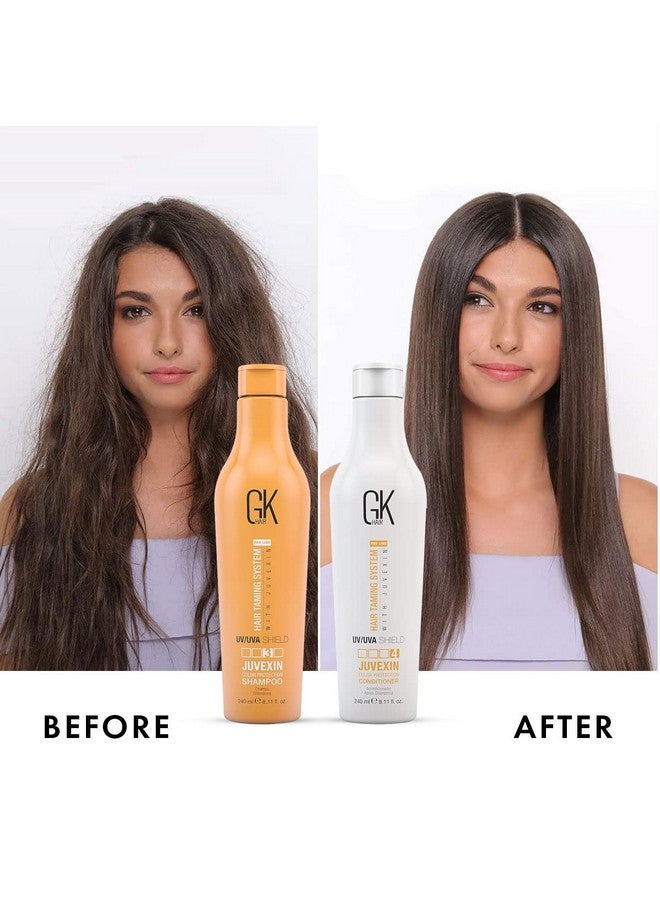 GK Hair Global Keratin Uv Color Shield Shampoo And Conditioner 240 Ml - Deep Cleansing Color & Sun Heat Protection For Color Treated Dry Damage Frizzy Hair - Sulfate Free - Image 5