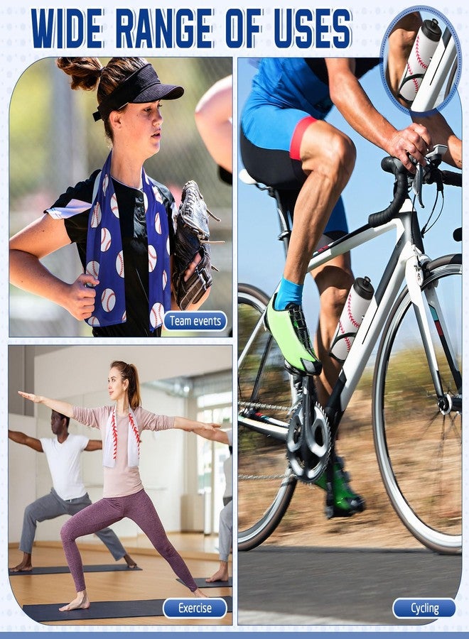 FuWeave مجموعة هدايا رياضية من FuWeave مكونة من 18 قطعة: زجاجات مياه لكرة السلة وكرة القدم، مناشف تبريد للبيسبول والسوفتبول، 6 زجاجات مياه رياضية، 6 مناشف ثلج، 6 حقائب برباط، مناشف لكرة القدم والكرة الطائرة، هدية مثالية للفرق الرياضية - Image 4