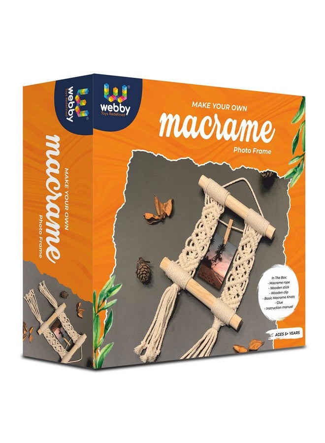Webby Macrame Photo Hanging Frame | Art & Craft | Activity Kit for Kids, Teenagers and Adults (Multicolour) - Image 1