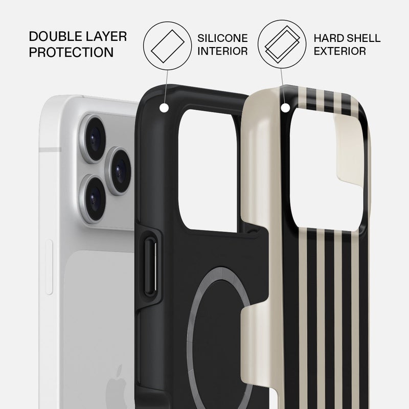 بورجا جراب بورجا لهاتف آيفون  برو ماكس بروفيسي بريميوم، طبقة مزدوجة صلبة + سيليكون، مقاوم للخدش والصدمات - Image 2