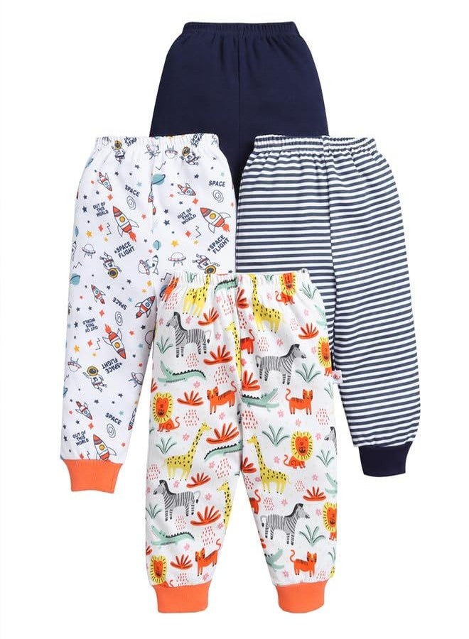 BUMZEE Boys Cotton Pyjamas Pack of 4 Navy & White - 18-24 Months (Peb10704E-nbl) - Image 1