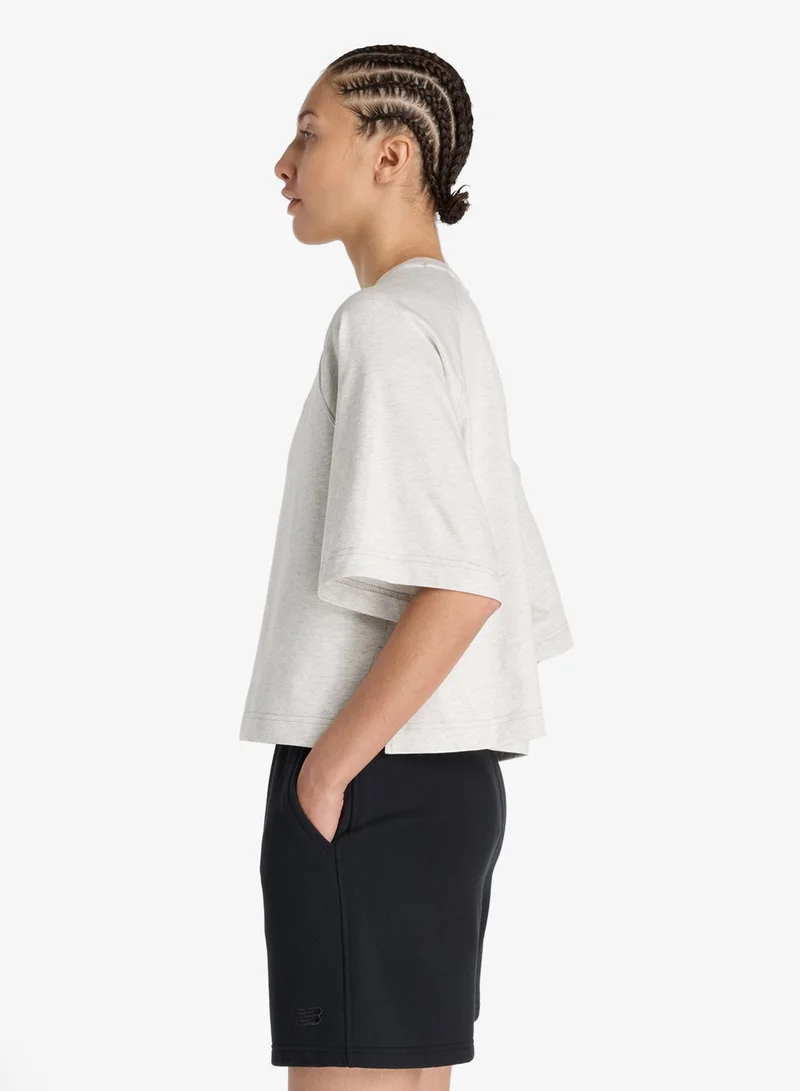 New Balance ASH HEATHER (AHH) Raglan Oversized T-Shirt for Women | Best Price UAE