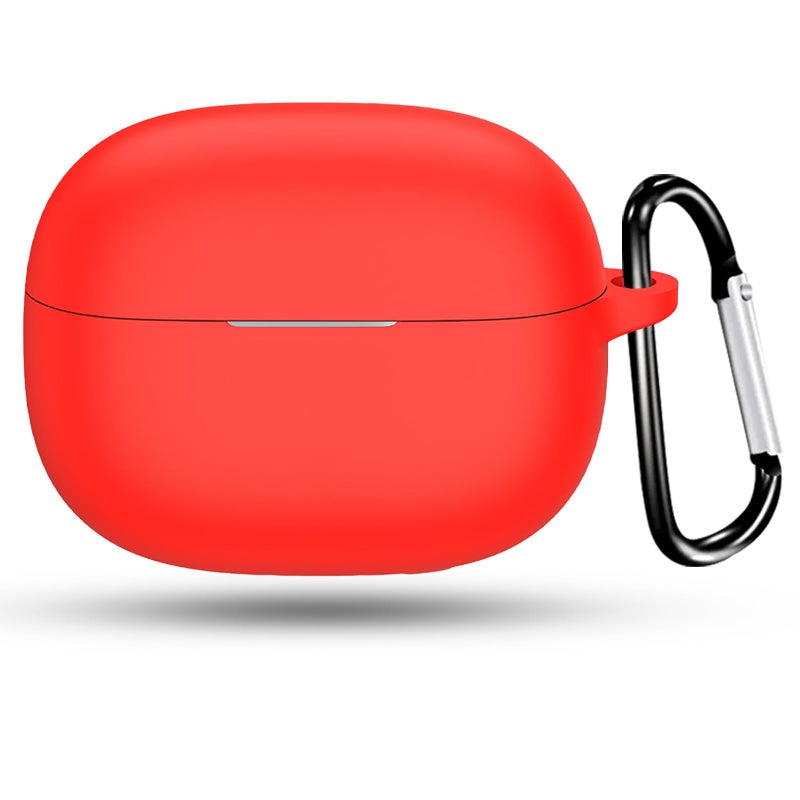 USTIYA Case for Redmi Buds 5 Pro Protective Silicone Case with Keychain Cover (Red) - Image 1