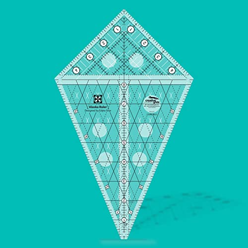 Creative Grids Alaska Ruler – CGRLBQ1 – Made in USA, 7-1/4in x 12in, Non-Slip Grip Acrylic Quilting, Sewing, Crafting, Patchwork Ruler & Template - Image 2