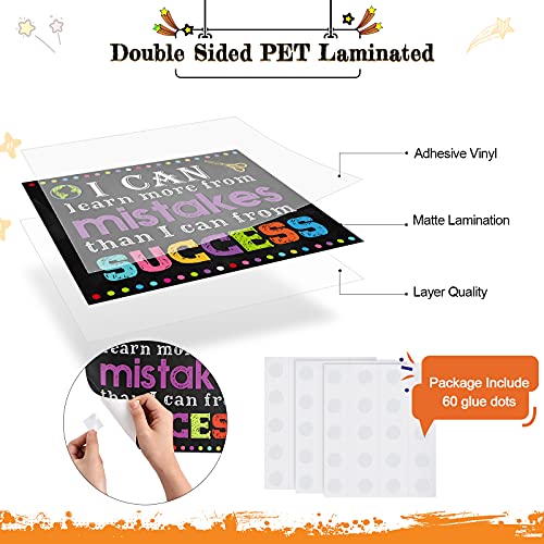 Marspark 9 Pcs Classroom Motivational Posters Growth Mindset Banner Inspirational Bulletin Board Positive Classroom Decoration for School Wall Art, Elementary Middle High School(Black) - Image 2