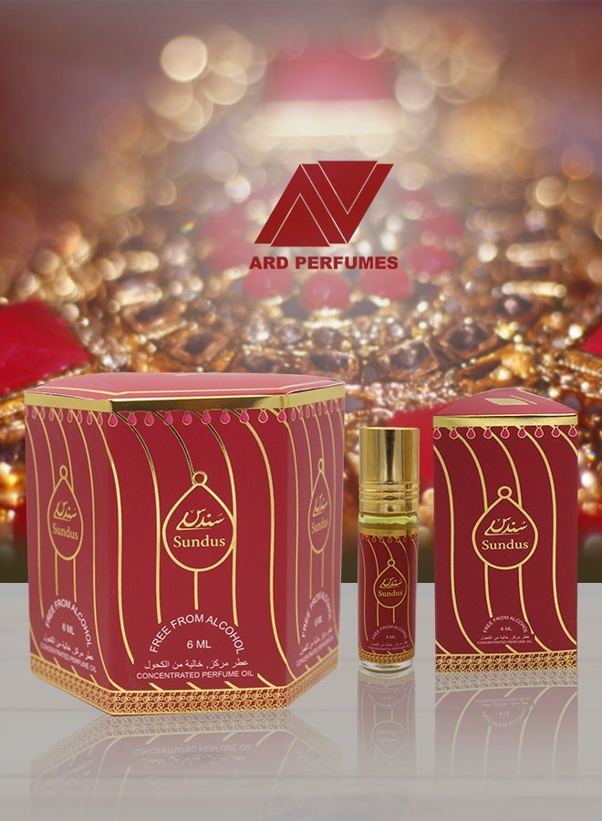 ARD PERFUMES Sundus Roll-on Perfume Oil 6ml (Pack of 6)