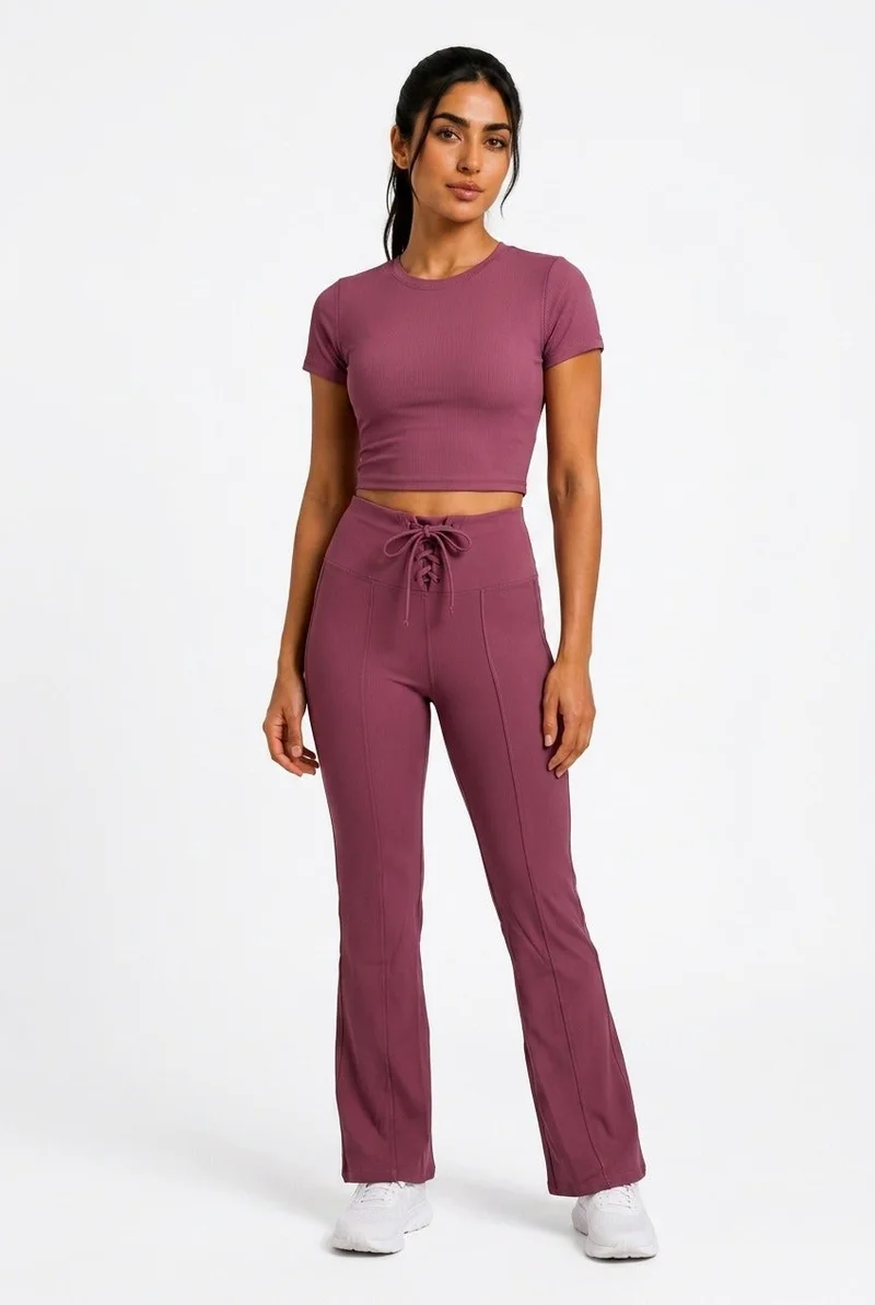 Moveletix purple Summer Flare Leggings Purple Ultra Soft for Women | Best Price UAE