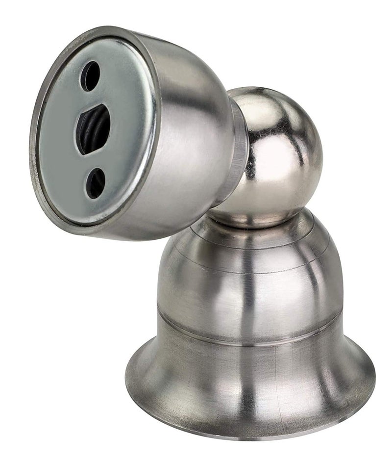 MHS Stainless Steel Magnetic Door Stopper Catcher Magnet Holder 360 Angle Hold with Screw Fittings Bell Steel Matt Pack of 2 - Image 2