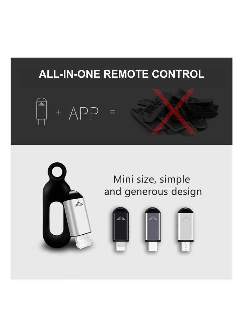 SYOSI - Wireless Smart Phone Infrared Transmitter, Universal Mobile Phone Mini Remote Controller, with Type-C Connector Replacement for Android Smartphone TV Air Conditioner Fan Camera, 1 Pcs - Image 1