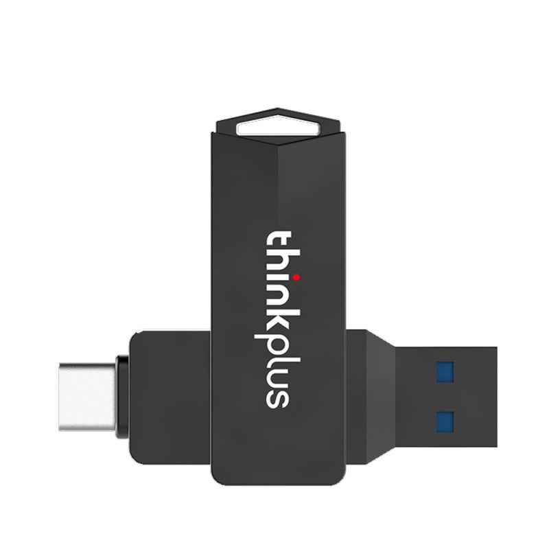 محرك أقراص فلاش USB بسعة 256 جيجابايت، بتصميم ثنائي المنفذ من نوع Type-C - تصميم دوار مقاوم للصدمات من سبائك الزنك، متوافق مع أجهزة متعددة - Image 1