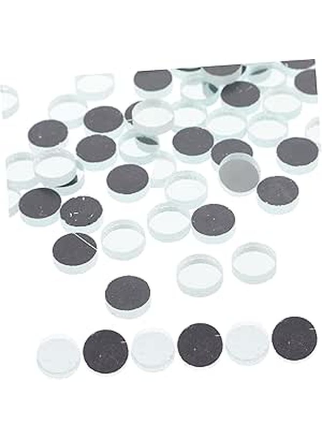 50g Round Mirror Tiles for DIY Craft Art Projects Home Decor - Image 1