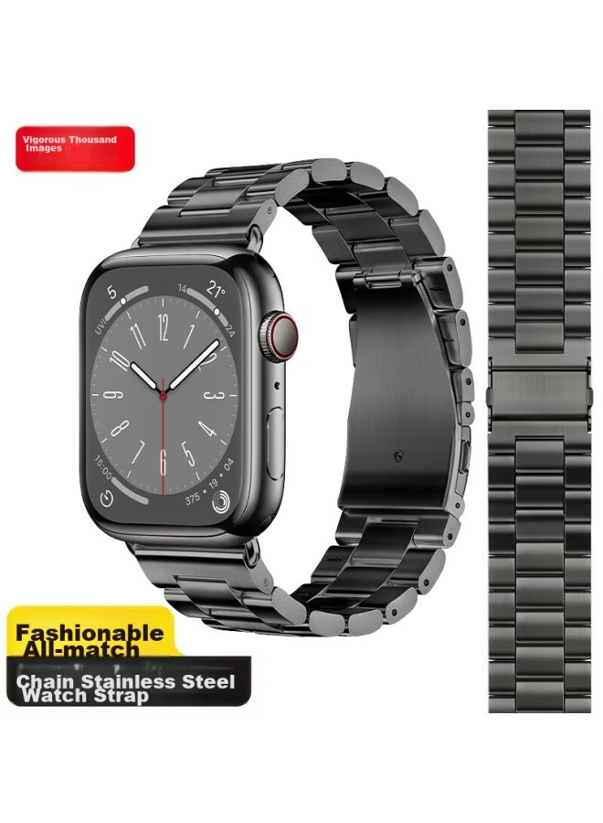 Wei Qiantu Weiqiantu Compatible With Apple Watch Band, Apple Iwatch S10/9/8/7 Metal Stainless Steel Strap, 6/se/2/ultra2 Band For Men, 44/45/49mm - Image 1