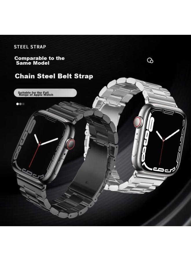 Wei Qiantu Weiqiantu Compatible With Apple Watch Band, Apple Iwatch S10/9/8/7 Metal Stainless Steel Strap, 6/se/2/ultra2 Band For Men, 44/45/49mm - Image 2