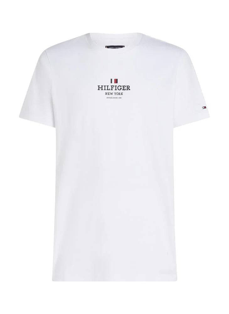 TOMMY HILFIGER Rwb Logo Print  Crew Neck T-Shirt
