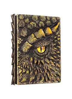 3D Dragon Eye Embossed Journal,Resin Engraving Notebook,Dnd notebook for Dragon Lovers ，Blank Paper,Hardcover Travel Notepad for Writing,Sketchbook,Collection,Gift,Decoration A4 and A5 Size (A5-Glod