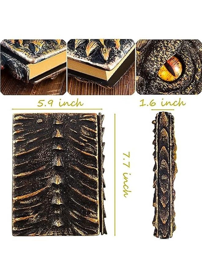 Generic - 3D Dragon Eye Embossed Journal,Resin Engraving Notebook,Dnd notebook for Dragon Lovers ，Blank Paper,Hardcover Travel Notepad for Writing,Sketchbook,Collection,Gift,Decoration A4 and A5 Size (A5-Glod - Image 1