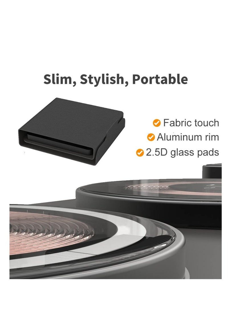 كابتن تيك Transparent Foldable Wireless Charger Station 3 in 1, Foldable Fast Wireless Charger, Travel Magnetic Wireless Charger, for Multiple Devices, for iPhone, AirPods, Apple Watch KSA | Riyadh, Jeddah - Image 4