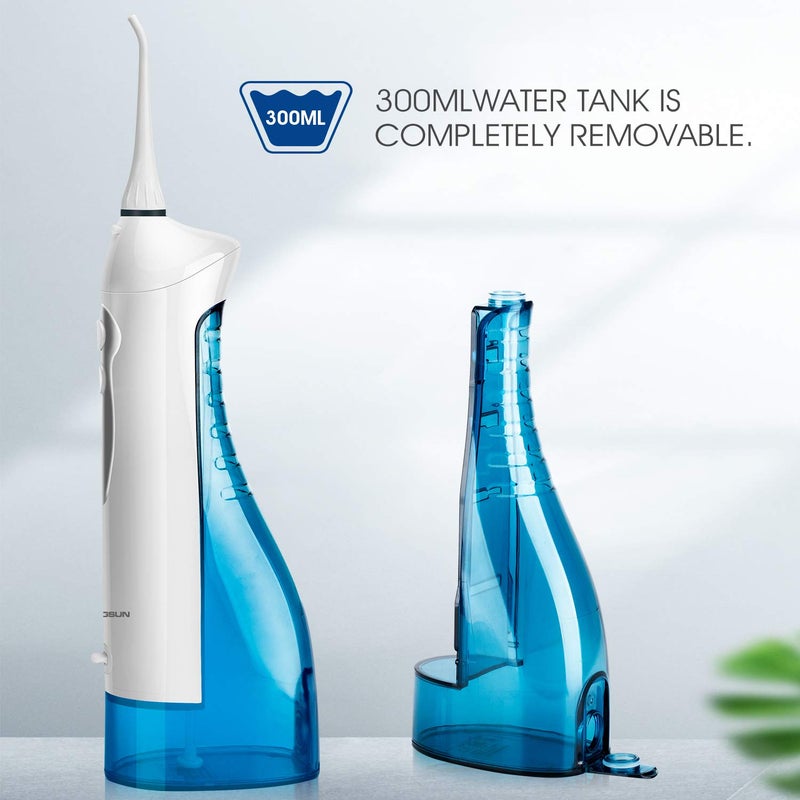 Hangsun Water Flossers for Teeth Cordless Rechargeable Dental Oral Irrigator Water Jet for Teeth Braces Care with 8 Jet Tips for Travel and Home Use (White) - Image 5