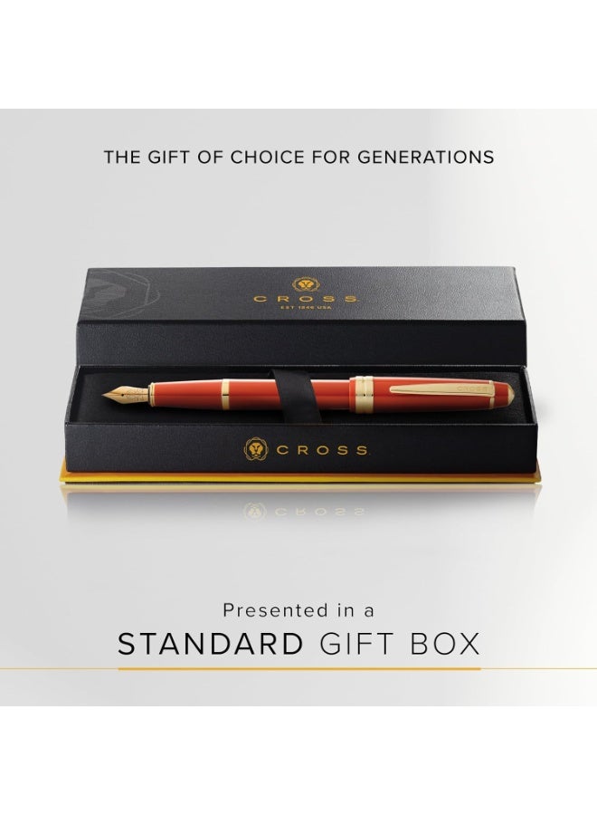 Cross Bailey Light Polished Black Resin Pen with Gold Nib (Amber Clip) - Image 4