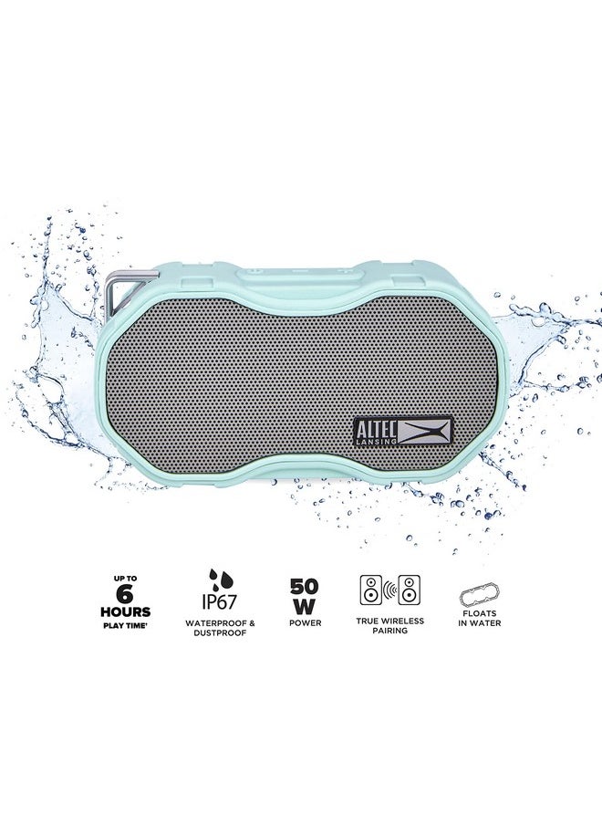 Altec Lansing Baby Boom Xl Waterproof Bluetooth Speaker, Wireless & Portable Speaker For Travel & Outdoor Use, Deep Bass & Loud Sound, 1 Pack, Mint  - Image 4