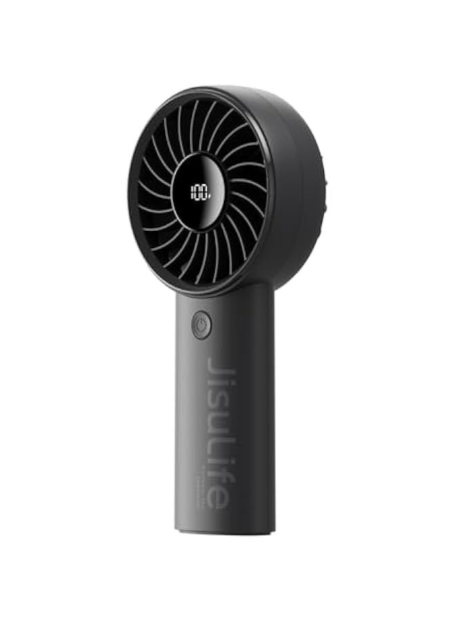 Handheld Fan Life4【5-Speed Turbo Wind Pro】,3600mAh Portable Rechargeable Fan with LED Display, Lanyard;Summer Essentials for Travel,Beach,Vacation,Makeup,Concerts-Black - Image 1