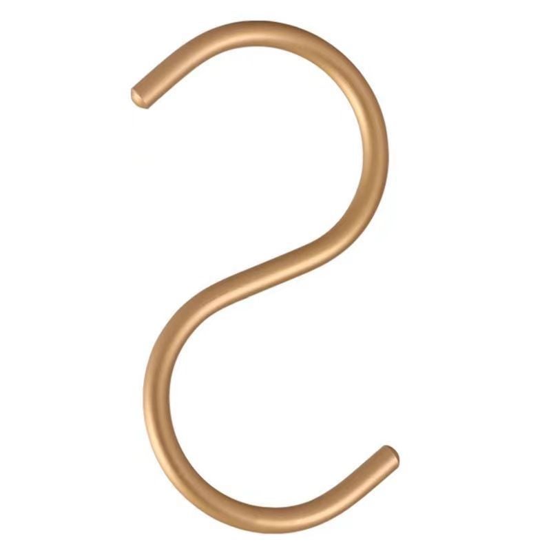 Multifunctional Aluminum Alloy S Hook Wardrobe Organizer for Belts, Ties and Scarves - Gold - Image 5