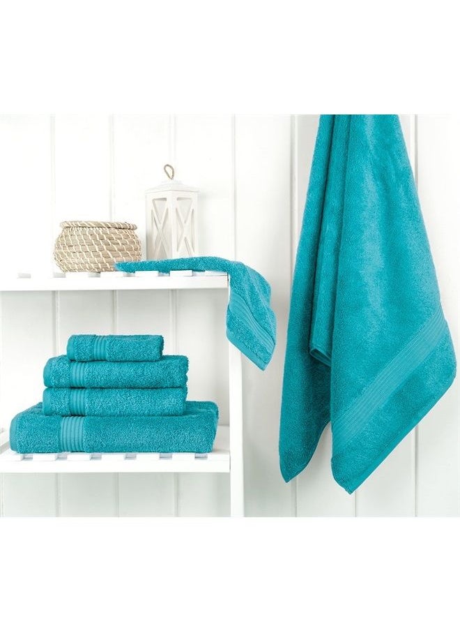 Cotton Paradise 6 Piece Towel Set for Bathroom, 100% Turkish Cotton Soft Absorbent, 2 Bath Towels 2 Hand Towels 2 Washcloths, Aqua Blue  - Image 2