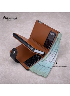 Classic Milano Classic Milano Faux Leather RFID Blocking Pop Up Wallet for Men and Women - Automatic Card Holder Wallet with Pop-up Design - Secure, Compact Credit Card Holder for Men - Stylish Wallet for Men & Women’s RFID Card Wallet  - Image 4