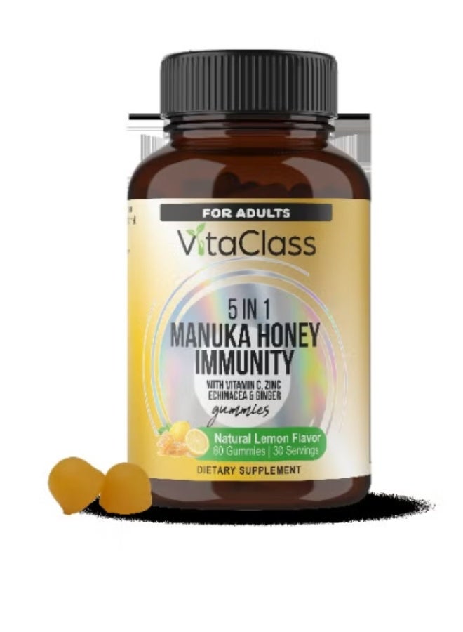 5‑in‑1 Manuka Honey Immunity Gummies (60 gummies) – for children