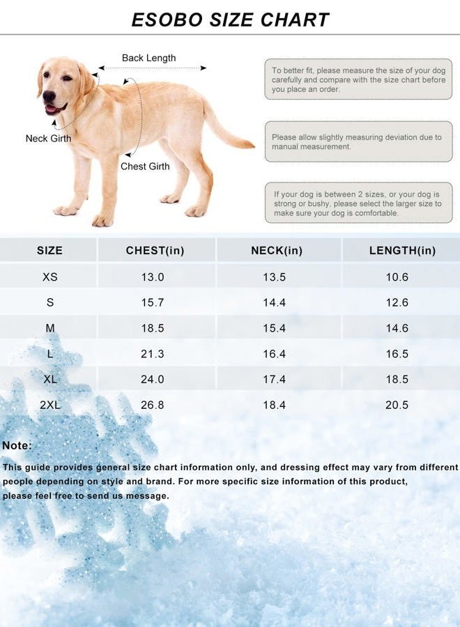 Esobo Fashion Winter Dog Warm Coat Jacket Four-Legged Neck Warm Pet Sweaters for Small Medium Large Dogs - Image 3