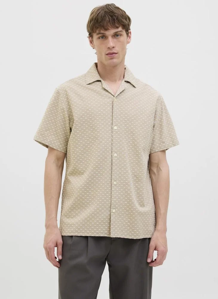 JACK & JONES Jprbluedison Jacquard Resort Regular Fit  Shirt