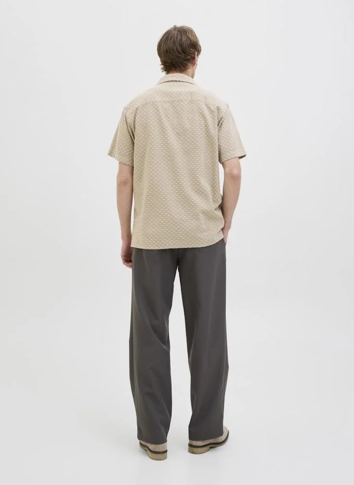 JACK & JONES Jprbluedison Jacquard Resort Regular Fit  Shirt