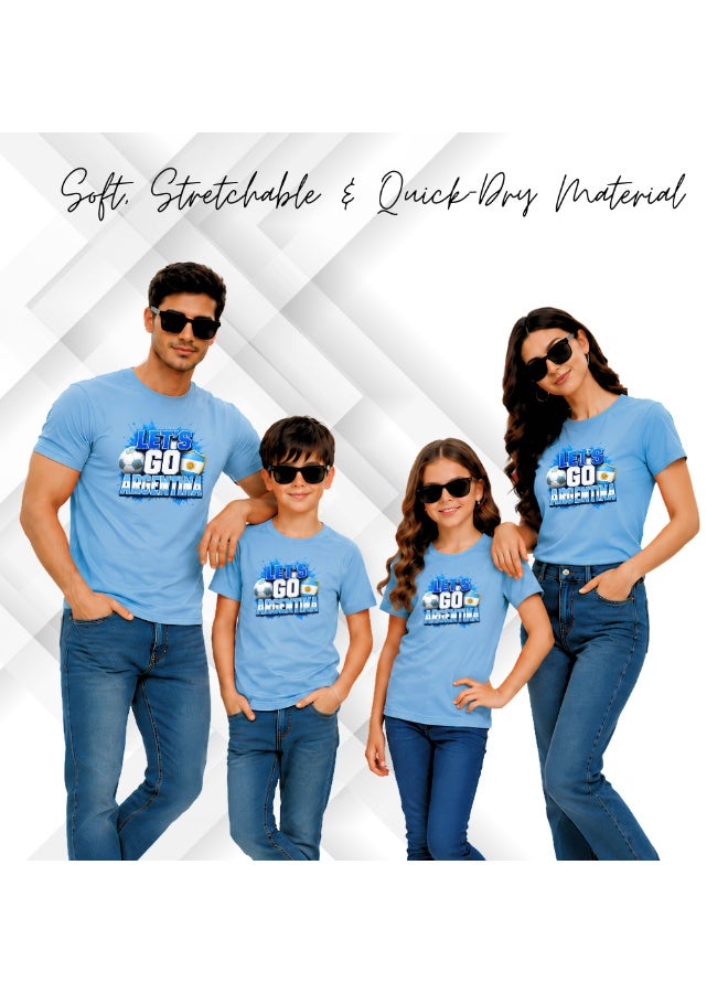 Argentina Football Team World Fans printed T shirts Supporting The Team Football Team Jersey T shirts For Men | Women | Kids to win the cup - Image 2