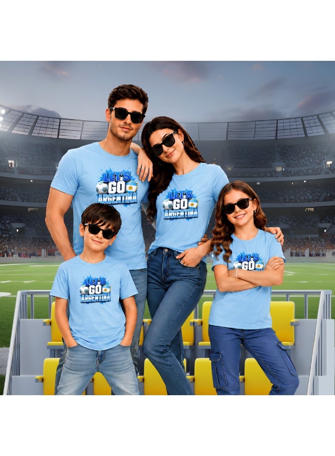 Argentina Football Team World Fans printed T shirts Supporting The Team Football Team Jersey T shirts For Men | Women | Kids to win the cup - Image 4