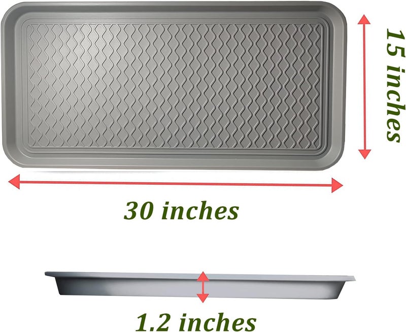 FDGARDEN Large Multifunctional Boot Tray 2 Pack Boot Mat Washable Indoor or Outdoor Tray Mat Doormats for Shoes Boots Plants Pots Paint Tins Pet Bowls Car Storage, 30 x 15 x 1.2 Inches - Image 5