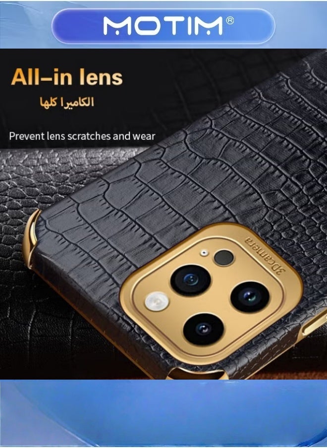 موتيم حافظة لجراب آيفون 13 برو حافظة جلدية مقاومة للصدمات غطاء حماية لجهاز آيفون 13 برو غطاء 6.1 بوصة أسود - Image 3