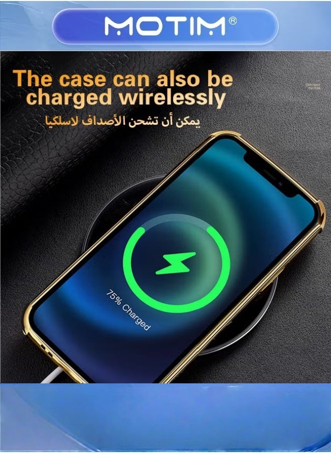 موتيم حافظة لجراب آيفون 13 برو حافظة جلدية مقاومة للصدمات غطاء حماية لجهاز آيفون 13 برو غطاء 6.1 بوصة أسود - Image 5