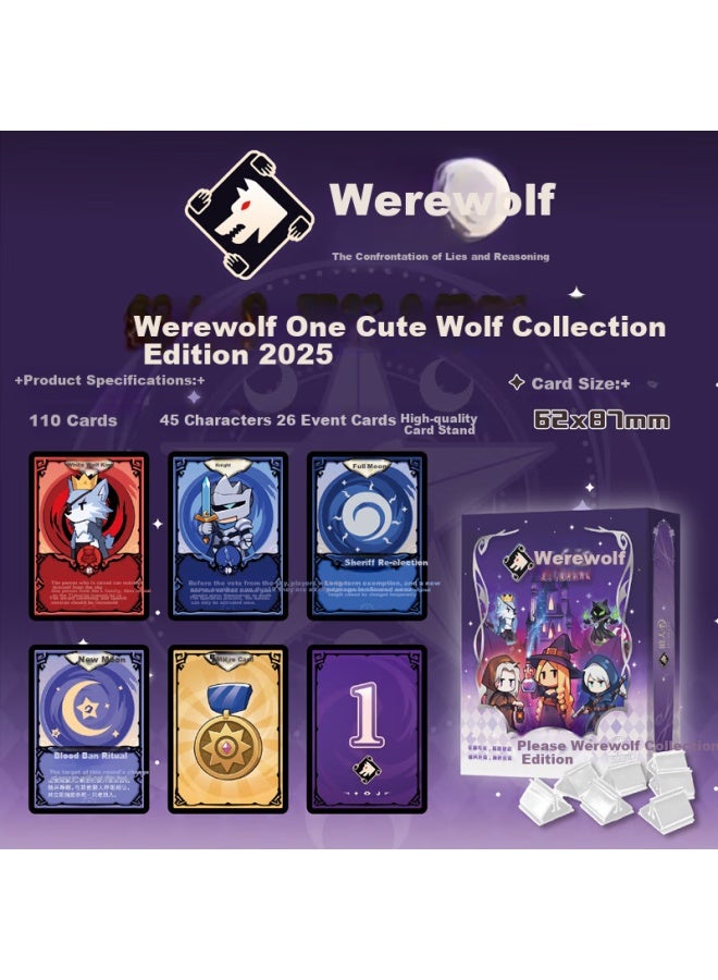Werewolf Kill Card Full Set مجموعة ورق وولف كيل النقية واللطيفة إصدار الذئب - Dark Night Please Close Your Eyes Kill People مجموعة ألعاب الحفلات العادية - Image 1