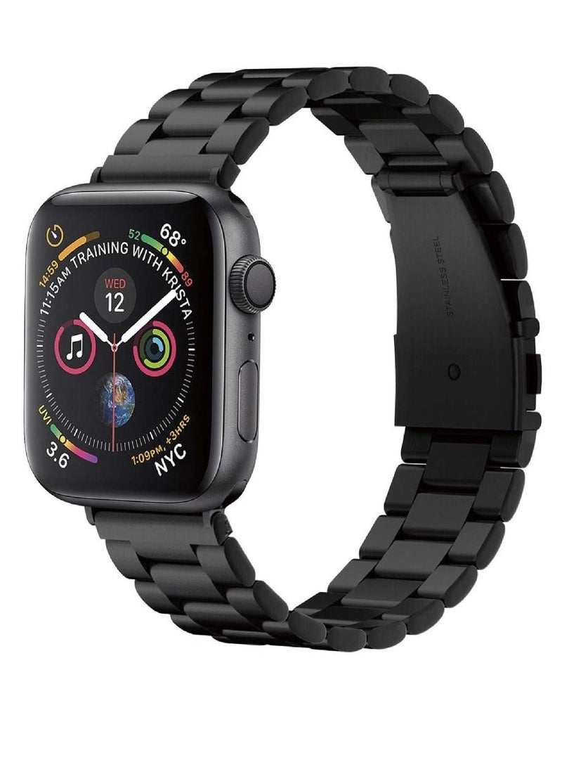 Zoom Plus Bluetooth Call Stainless Steel Sports Fitness Tracker Water Resistant Smartwatch For IOS Android - Black - Image 1