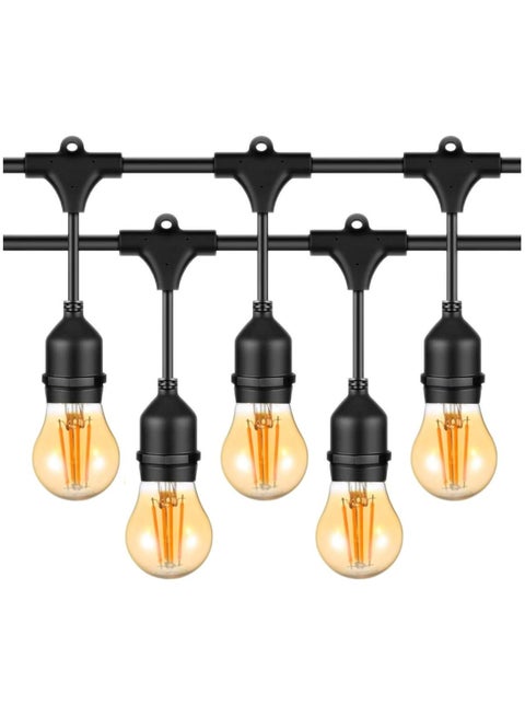 33FT Outdoor String Lights, 10 Meter 20 Hanging Sockets Decorative Lights for Outdoor Garden