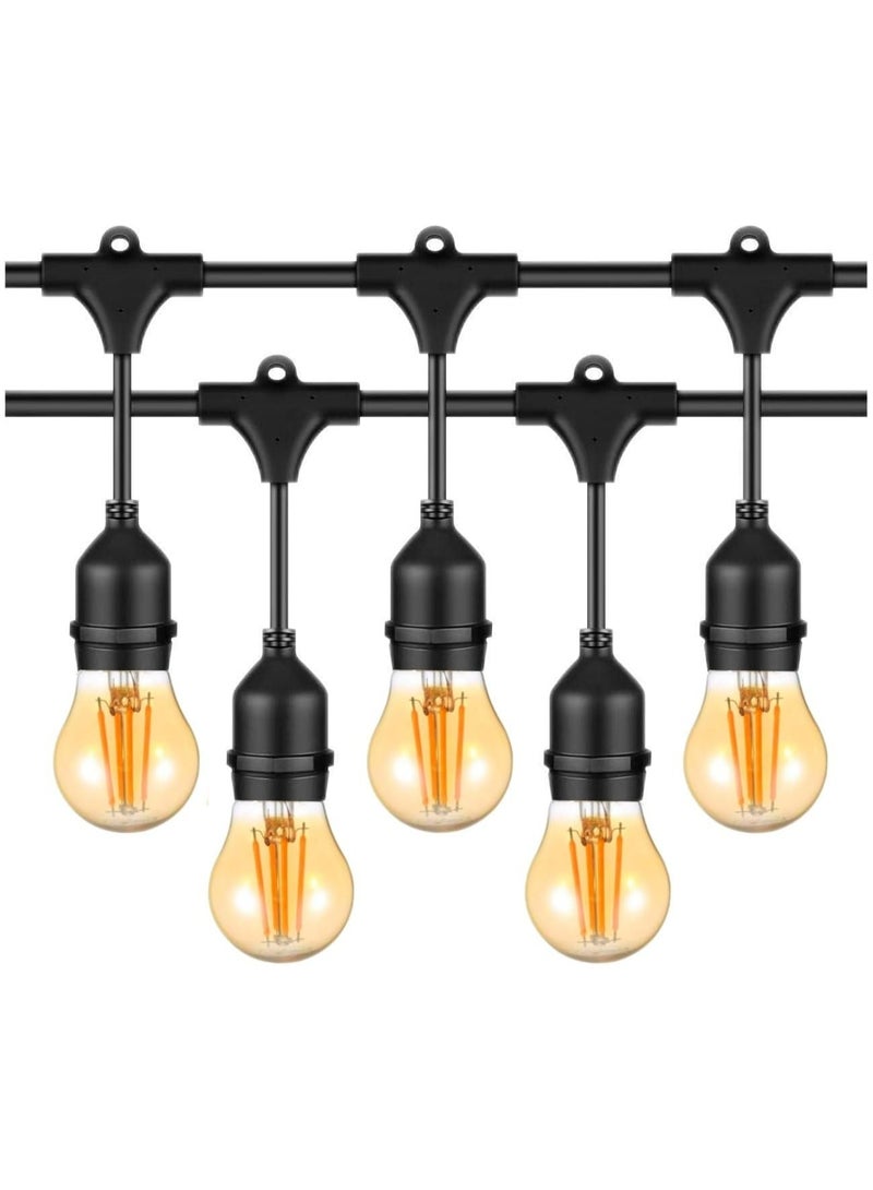 33FT Outdoor String Lights, 10 Meter 20 Hanging Sockets Decorative Lights for Outdoor Garden