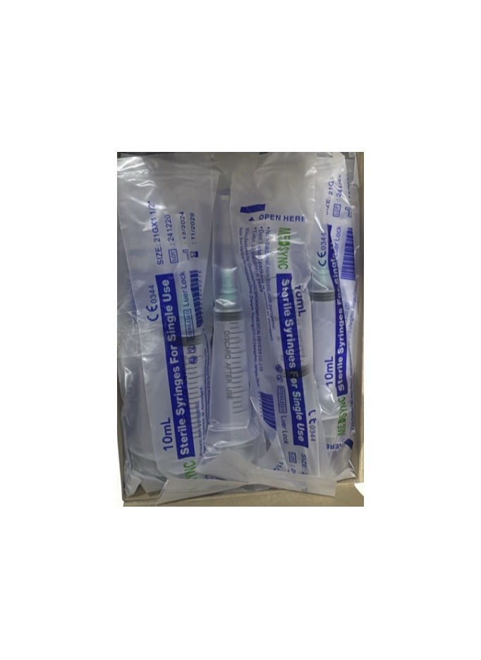 Generic MedSync Box of 100 Sterile 5ml Syringes with 22Gx1-1/4" Needle - Luer Lock,  PE Packing  - Image 4