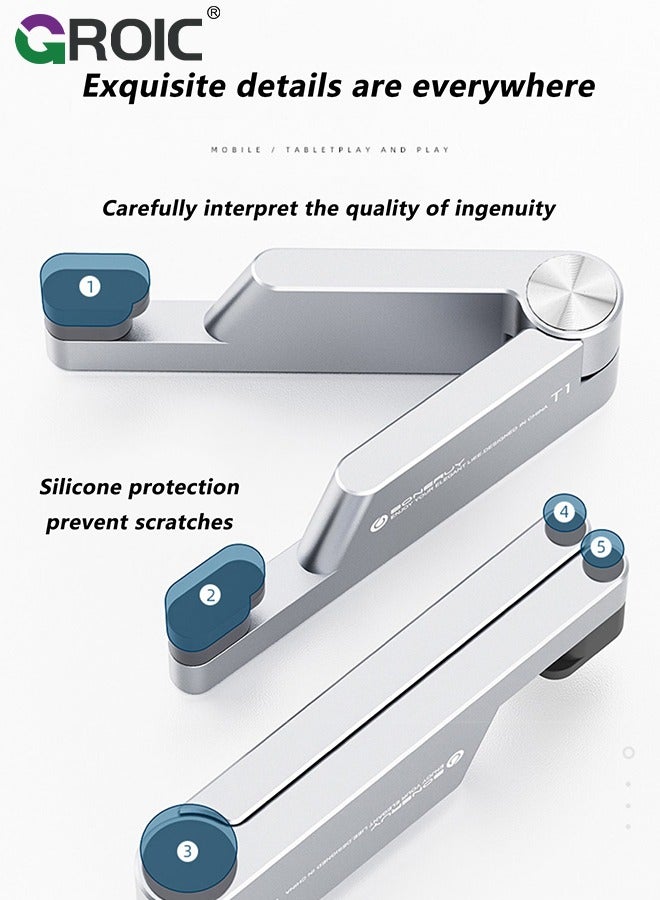 GROIC Cell Phone Stands Universal Cell Phone Holder Mobile Phones Stand Adjustable Smartphone Stand Holder Tablet Holder for Desk Offices Bedrooms Airplanes Travel - Image 4