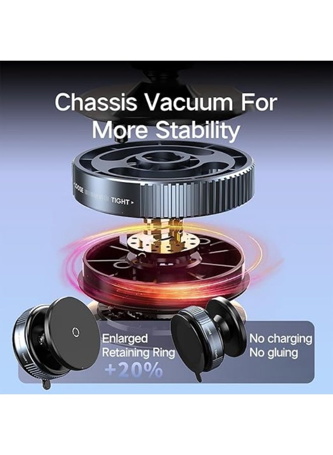 Dominir 360 Degree Adjustable Adhesive Base Magnetic Car Phone Holder, Compatible with MagSafe Car Mount, Hands-Free Operation, - Image 2