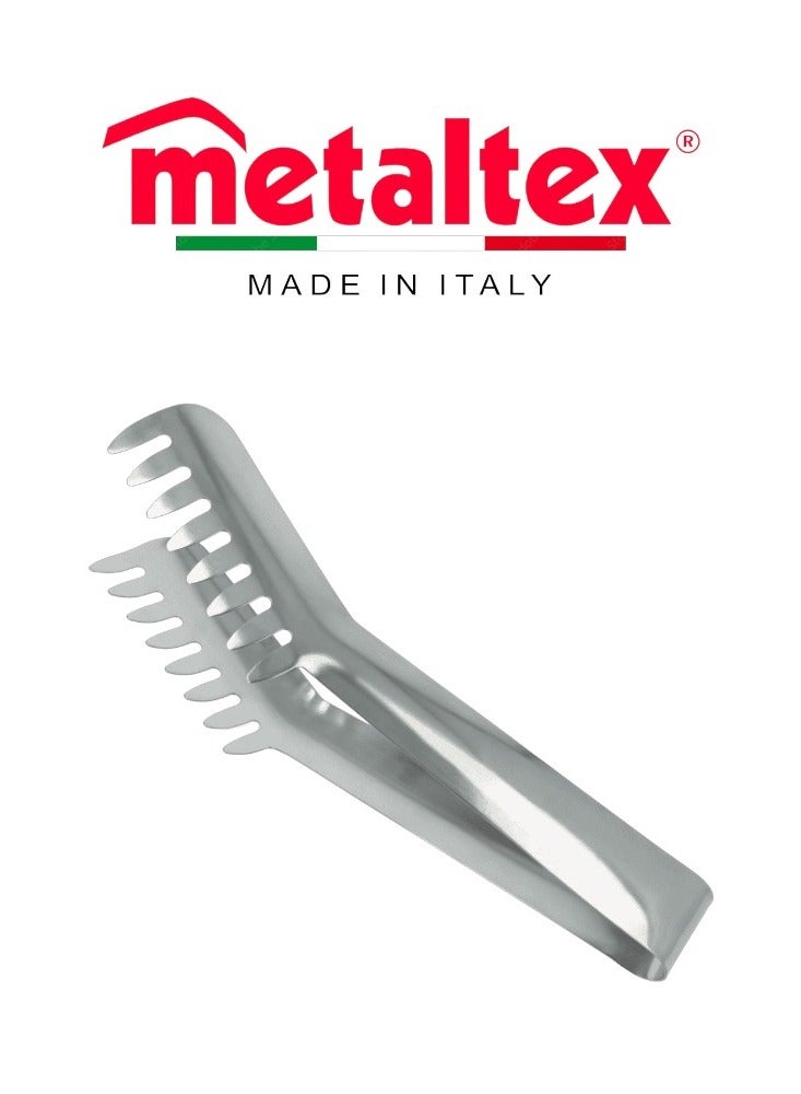 Metaltex Stainless Steel Spaghetti Tongs with 7 Teeth – 19cm, Easy Grip & Dishwasher Safe - Image 2