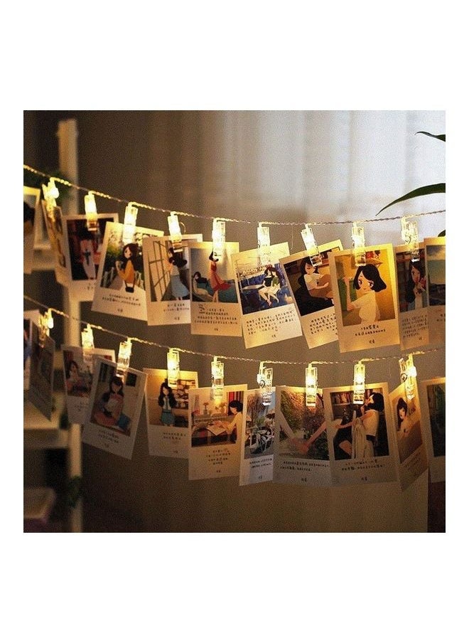 NIBEMINENT LED Photo Clips String Lights Battery Operated Black  - Image 2