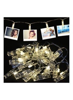 NIBEMINENT LED Photo Clips String Lights Battery Operated Black  - Image 1